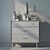 Title: Mid-Century 3-Drawer Dresser Set 3D model small image 3