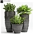 Modern Decorative Planter Set 3D model small image 1