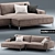 Elegant Dangle Ellica Sofa 3D model small image 1