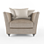 Elegant Jacquelin Armchair 3D model small image 2