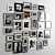 B&W Photo Wall Set 3D model small image 2