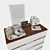 Zuo LA Walnut & White High Chest 3D model small image 2