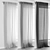 IKEA AINA Curtain Set with Rod 3D model small image 1