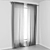 IKEA AINA Curtain Set with Rod 3D model small image 2