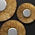 Golden Swirl Mirror Trio 3D model small image 2