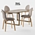 Fritz Hansen Sammen Chair & Table Set 3D model small image 1