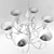 Elegant Filante Chandelier 3D model small image 2