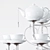 Elegant CLAUDIO Chandelier: 18 lamps, 110x110x180 cm 3D model small image 2
