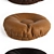 Leather Puck Pouf - Stylish and Versatile 3D model small image 2