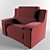 Vintage-inspired Armchair: "Kalinka 3D model small image 2