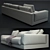 Flexform Big Bob Sofa - 105x288x70cm 3D model small image 2