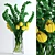 Realistic Yellow Tulips & Moluccella Bouquet 3D model small image 1