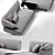 Cassina 550 Beam Sofa: Modern Comfort 3D model small image 2