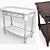Powell Masterpiece Serpentine Console: Antique Black, 2 Drawers 3D model small image 3
