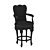 Windsor Barstool by Jonathan Charles 3D model small image 2