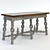 Rustic Oak Console Table 3D model small image 1