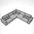 BASTEX MARCEL 3130-3130: Sleek Modular Sofa 3D model small image 2