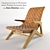 Midcentury Jose Zanine Chaise: Plywood & Leather 3D model small image 1