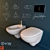 Jacob Delafon Patio Toilet and Bidet Set 3D model small image 1