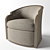 Elegant Swivel Chair 3D model small image 1