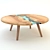 Natural Wood Slab Serving Tray 3D model small image 1