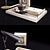 Elegant Decor Set: Desk Lamp, Horn Tray 3D model small image 2