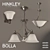 BOLLA 4650BN Brushed Nickel Wall Sconce - Elegant Lighting Fixture
BOLLA 4653BN Brushed 3D model small image 1