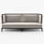 Andree Putman Pagoda Sofa: French Oak Sophistication 3D model small image 2