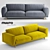 Modern Scandinavian 3 Seater Sofa 3D model small image 1