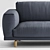 Modern Scandinavian 3 Seater Sofa 3D model small image 2