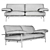 Elegant Diesis Sofa by B&B Italia 3D model small image 3