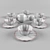 Elegant Tea Set 3D model small image 1