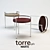 Marte Coffee Table: Italian Craftsmanship 3D model small image 1