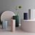 Minimalist Hexagon Vase by ferm LIVING 3D model small image 1