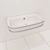 Elegant Black Striped Wash Basin 3D model small image 3