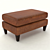 Lustrous Cappuccino Footstool: Elegant and Luxurious 3D model small image 1