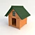 Wooden Dog House 3D model small image 1