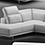 Elegant Natuzzi Borghese Sofa 3D model small image 2