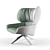 Elegant comfort in TABANO armchair 3D model small image 3