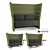 Modern High-Back Sofa: Sitland Cell128 3D model small image 1