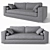 Elegant Eichholtz Sofa Atlanta 3D model small image 1