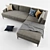 Andes Set 1: Right Arm 2.5 Seater Sofa, Ottoman, Corner 3D model small image 2