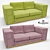 Elegant Verona 2 Seater Sofa: Formitalia Group 3D model small image 2