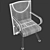 Elegant GINZA Chair by Mariani 3D model small image 3