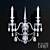 Elegant Crystal Two-Light Sconce 3D model small image 1