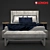 Sleek Kubrick Bed Set 3D model small image 2
