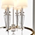 Sleek Crystal Nickel Chandelier 3D model small image 2