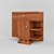 Restored Antique Bedside Table 3D model small image 1