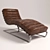 Regina Andrew Vintage Leather Chaise Lounge 3D model small image 1