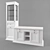 Stylish Bathroom Vanity and Glass Cabinet 3D model small image 2